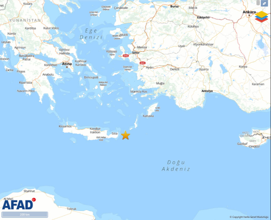 Muğla açıklarında 5.0 büyüklüğünde deprem! - 1. Resim