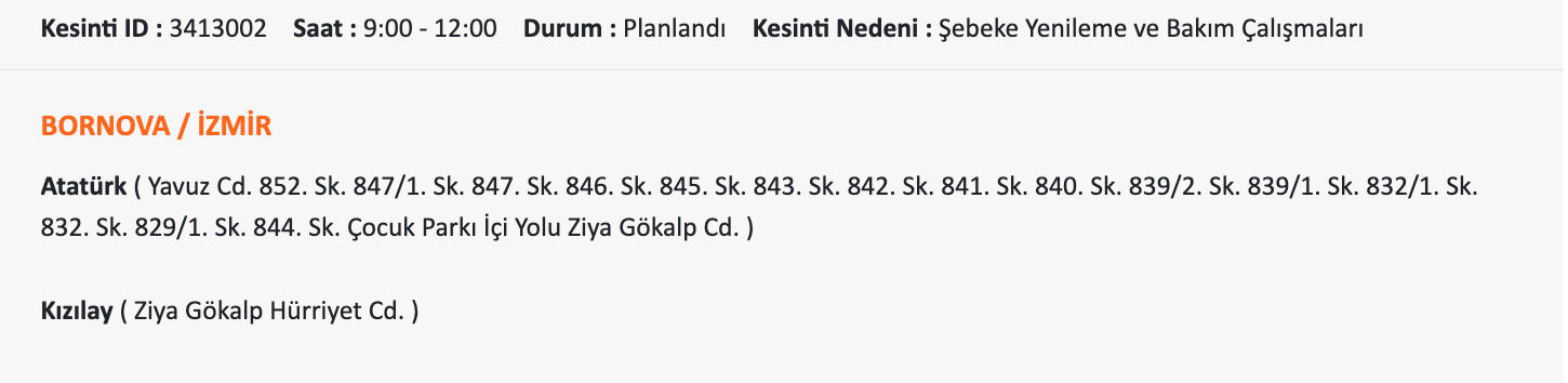 8-9 Temmuz İzmir elektrik kesintisi listesi! Aliağa, Balçova, Bayındır, Bornova, Seferhisar, Ödemiş'te elektrikler ne zaman gelecek? - 6. Resim