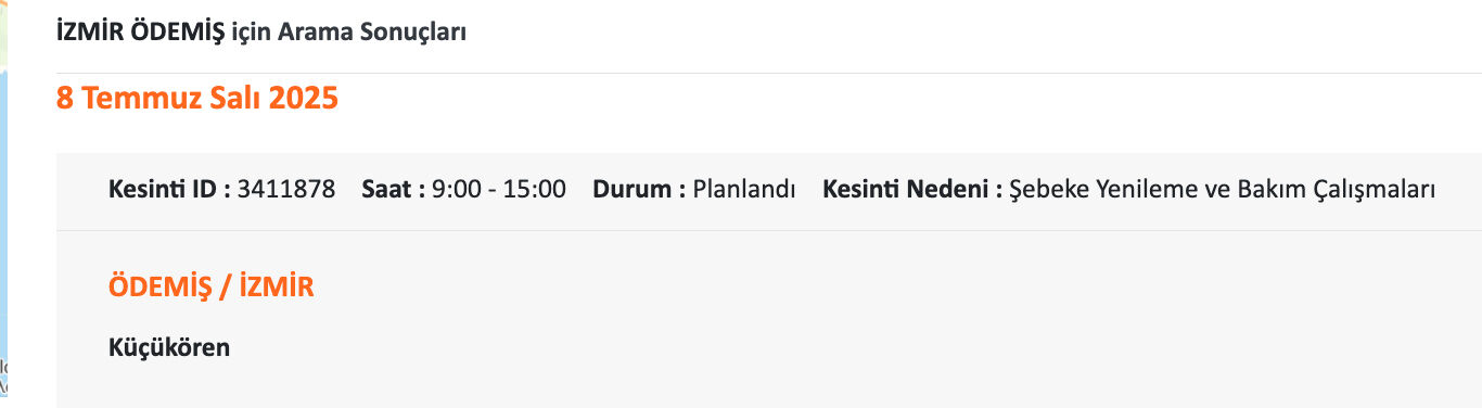 8-9 Temmuz İzmir elektrik kesintisi listesi! Aliağa, Balçova, Bayındır, Bornova, Seferhisar, Ödemiş'te elektrikler ne zaman gelecek? - 13. Resim