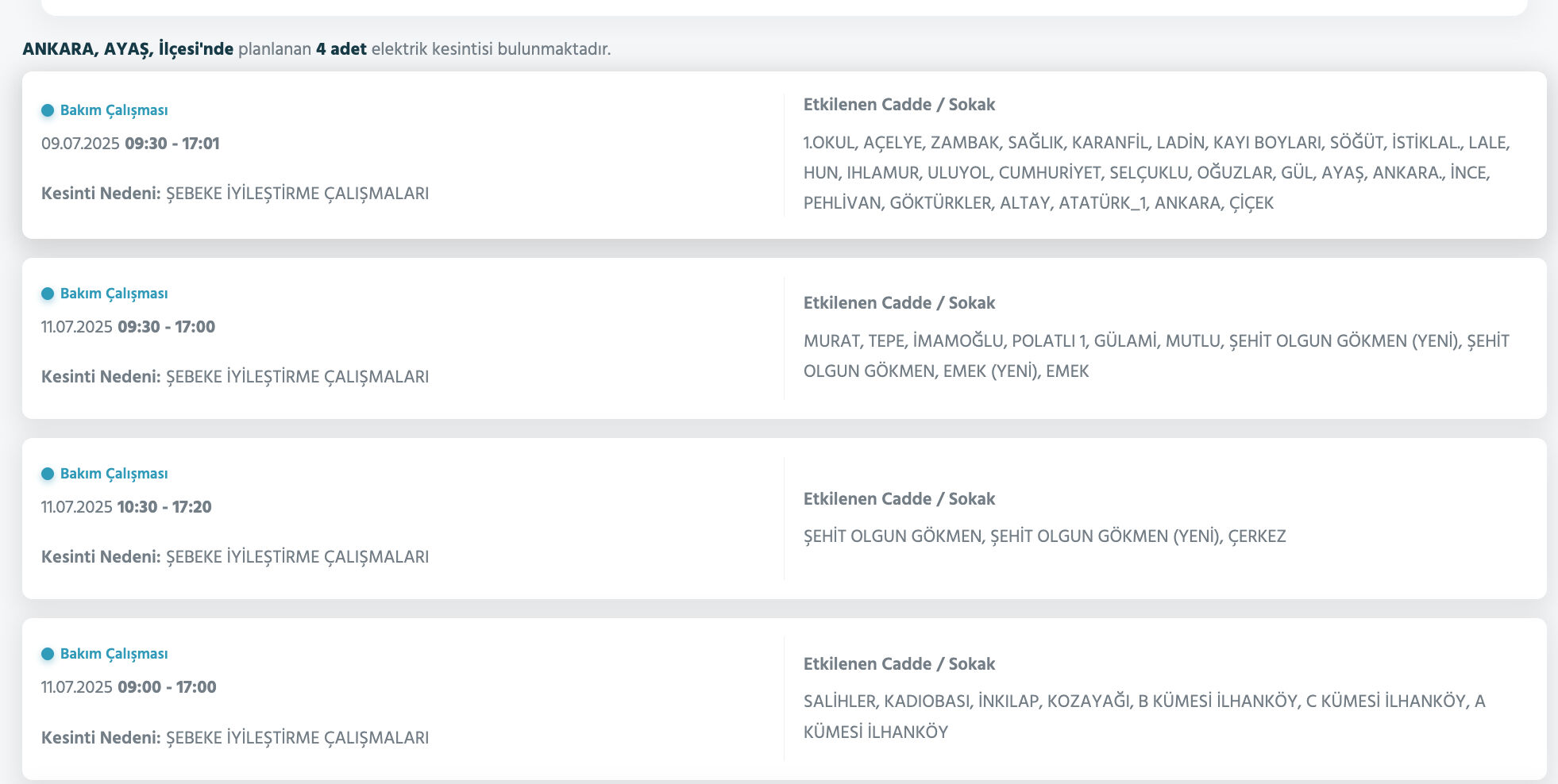9 Temmuz 2025 Başkent EDAŞ duyurdu: Yarın Ankara’da elektrikler ne zaman gelecek? - 4. Resim