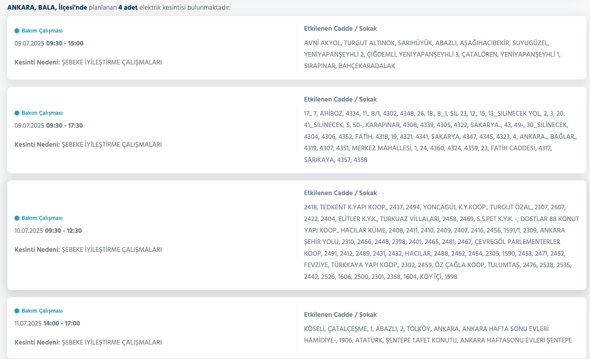 9 Temmuz 2025 Başkent EDAŞ duyurdu: Yarın Ankara’da elektrikler ne zaman gelecek? - 5. Resim