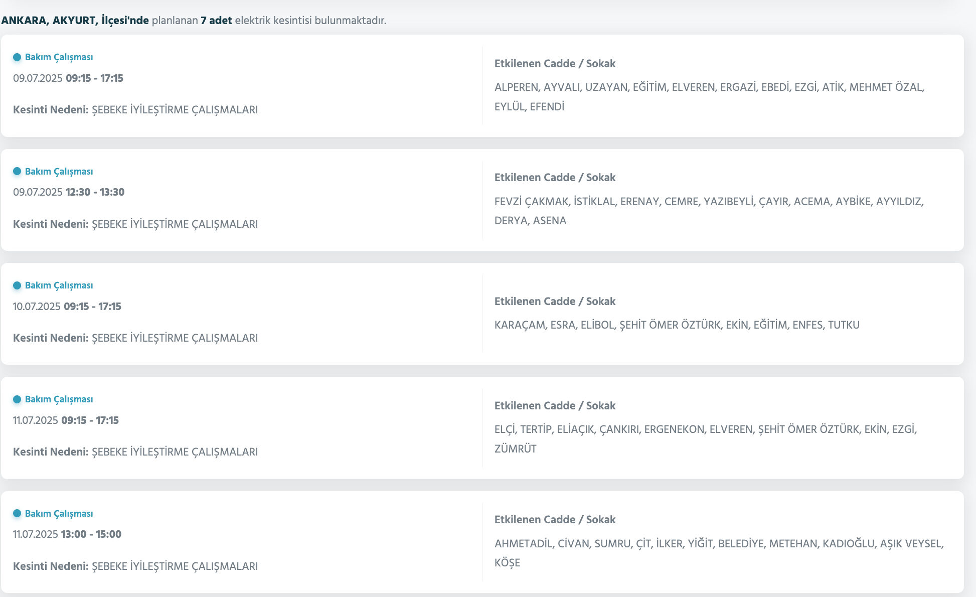9 Temmuz 2025 Başkent EDAŞ duyurdu: Yarın Ankara’da elektrikler ne zaman gelecek? - 2. Resim