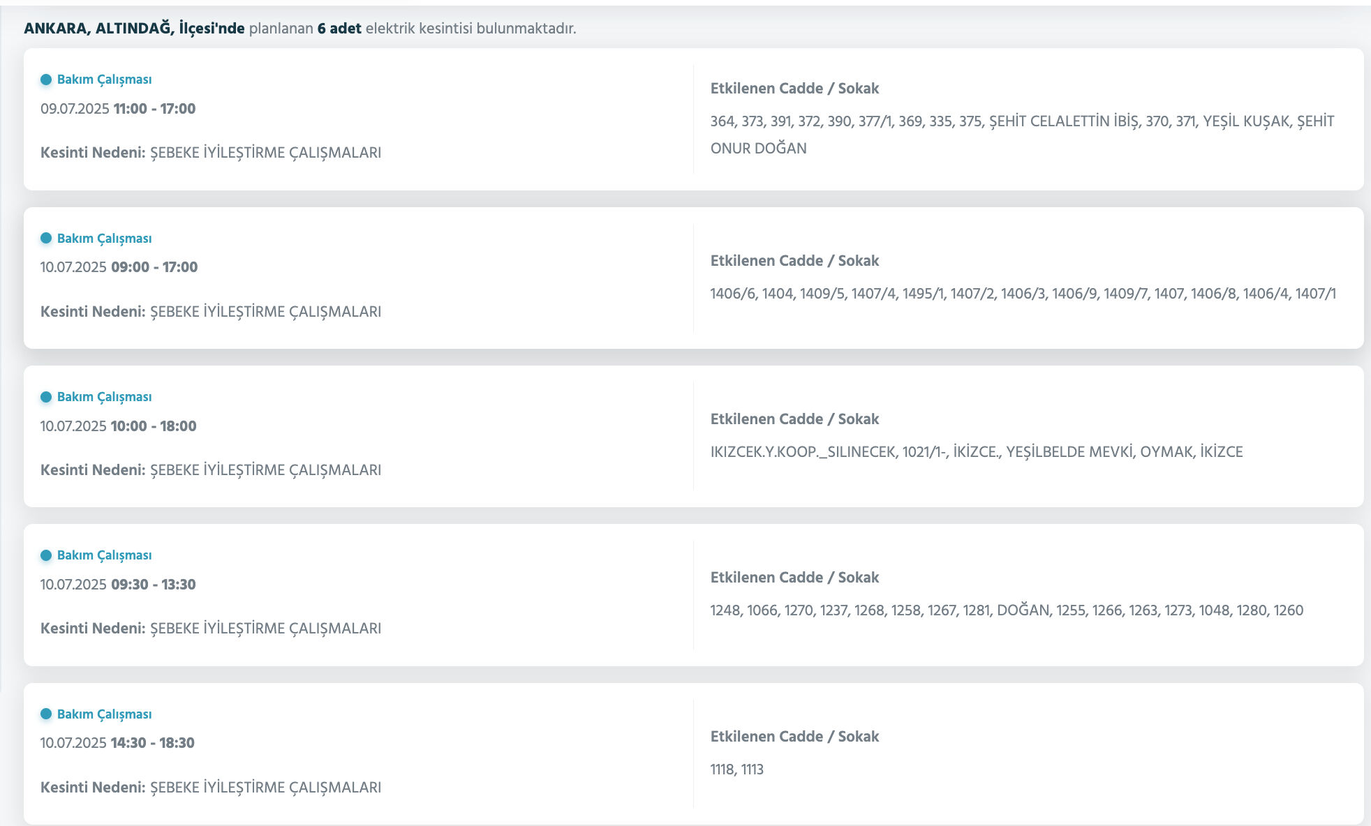 9 Temmuz 2025 Başkent EDAŞ duyurdu: Yarın Ankara’da elektrikler ne zaman gelecek? - 3. Resim
