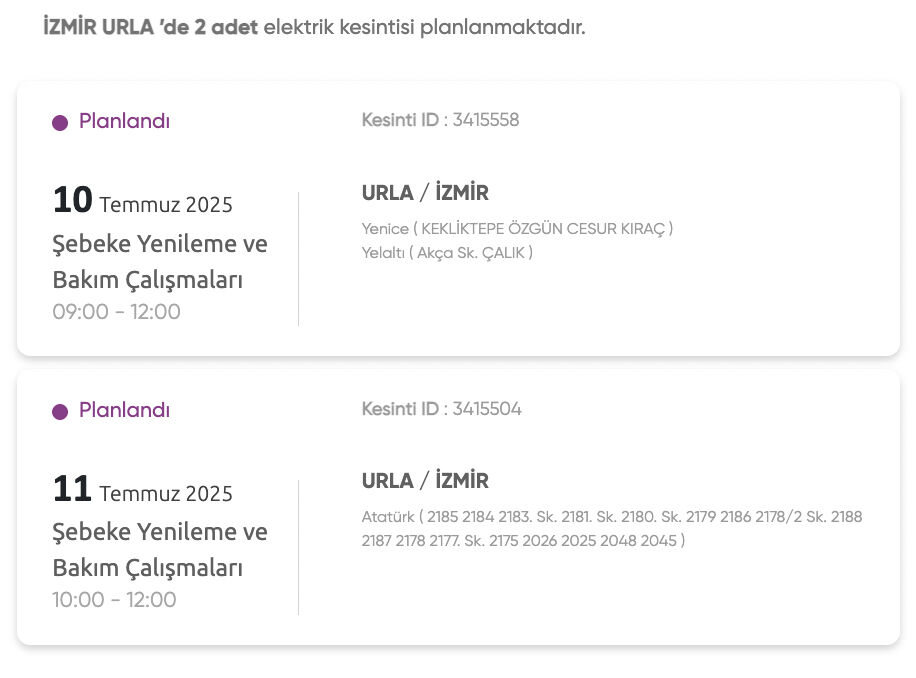 İzmir elektrikler ne zaman gelecek? Gediz planlı kesinti sorgulama 8-9-10 Temmuz - 5. Resim