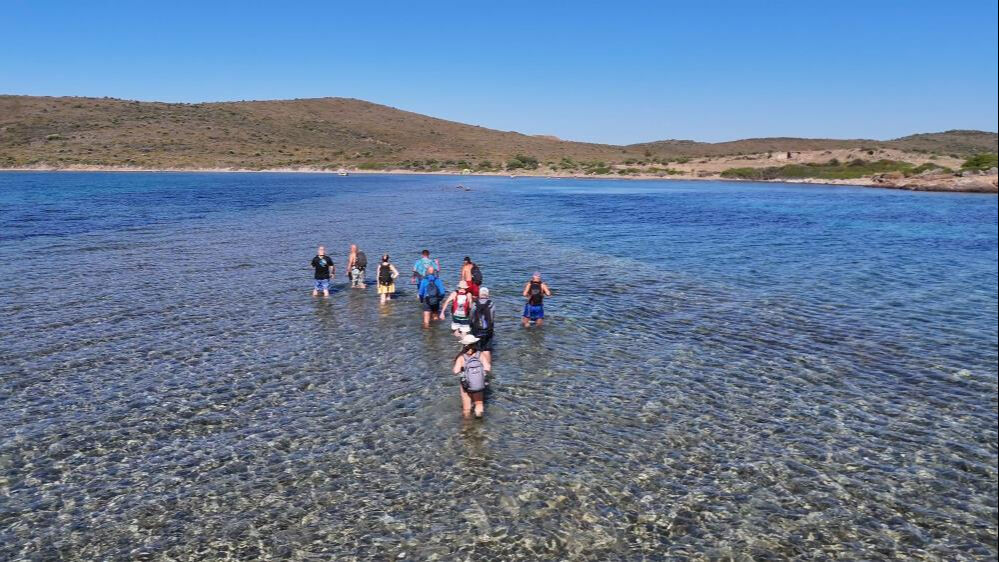Türkiye'de nadir görülen doğa olayı! Adadan adaya yürüyerek geçtiler - 3. Resim