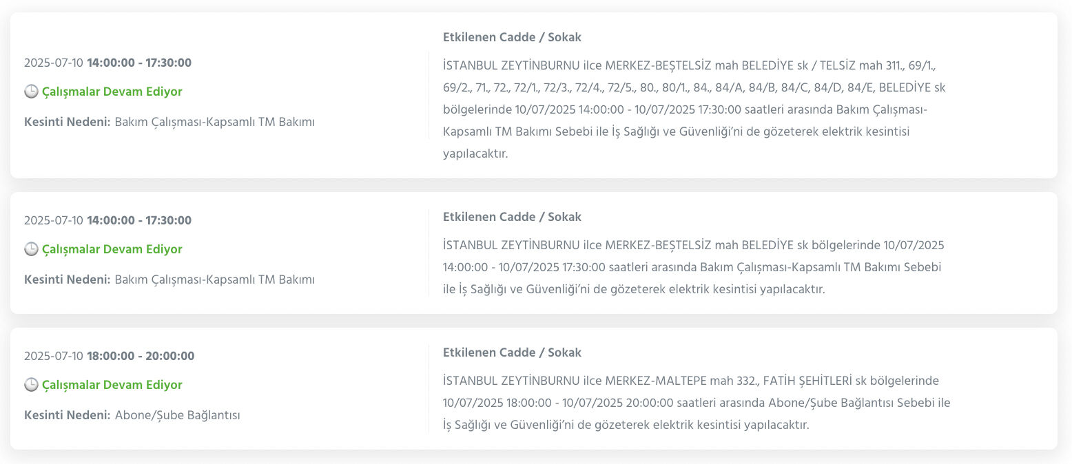 Zeytinburnu elektrik kesintisi ne zaman gelecek? 8-9-10 Temmuz BEDAŞ kesinti sorgulama - 6. Resim