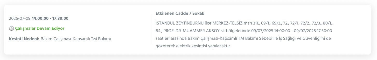 Zeytinburnu elektrik kesintisi ne zaman gelecek? 8-9-10 Temmuz BEDAŞ kesinti sorgulama - 5. Resim