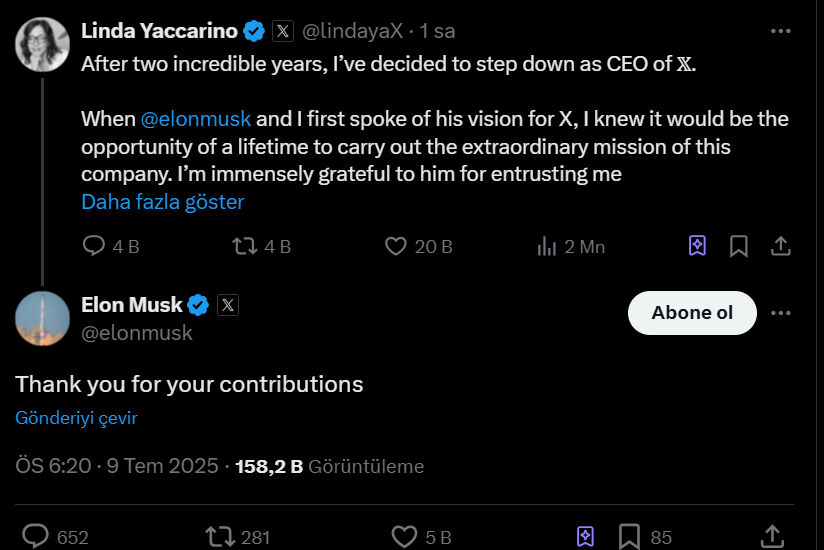 Grok skandalı sonrası bileti kesildi! X'in CEO'sundan sürpriz istifa kararı - 1. Resim