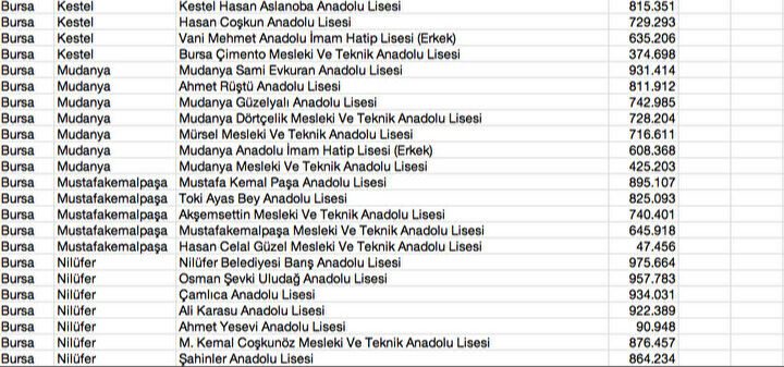 Bursa'da OBP ile öğrenci alan liseler hangileri? Liste merak konusu oldu - 3. Resim