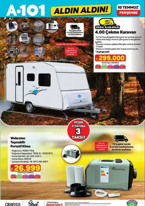 a101 aktüel ürünler kataloğu yayınlandı! A101’e bugün dondurucu, benzinli motosiklet, karavan geliyor - 2. Resim