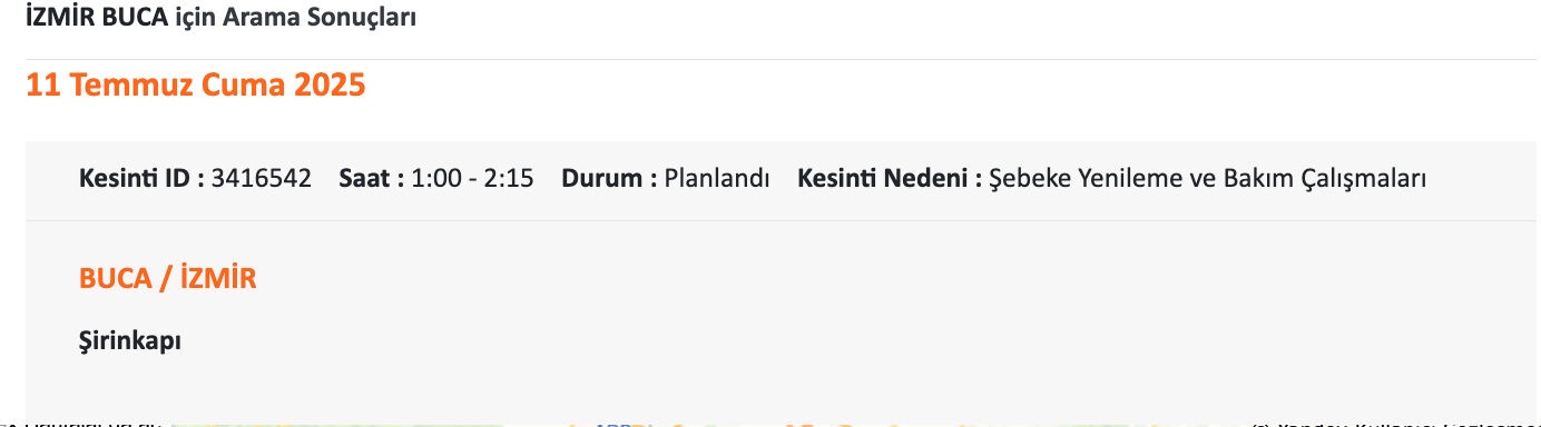 Gediz Elektrik'ten İzmirlilere uyarı: 11-12 Temmuz'da İzmir'in hangi ilçelerinde elektrik olmayacak? - 17. Resim