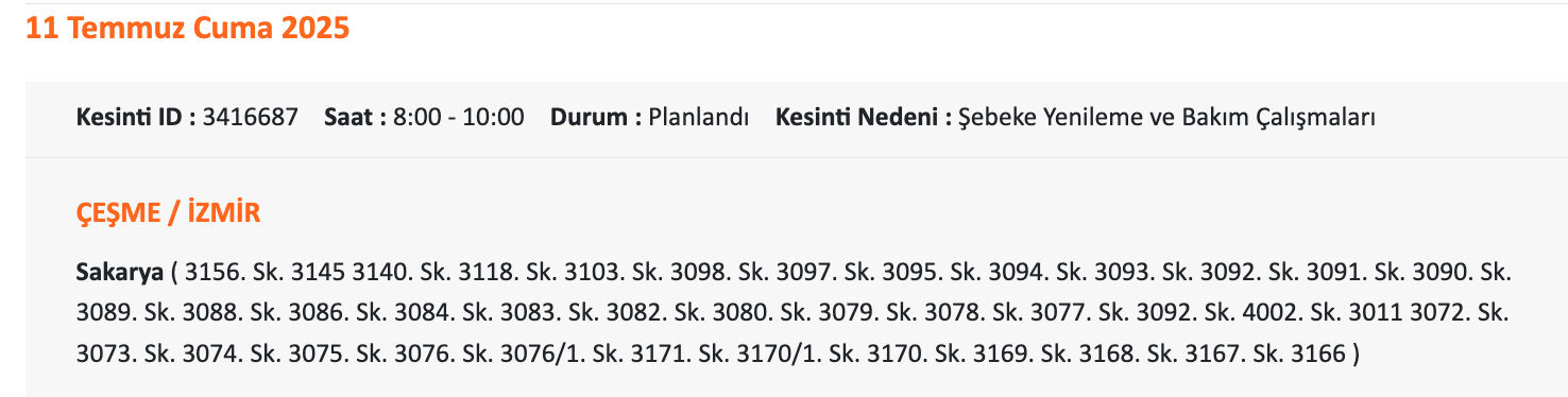 Gediz Elektrik'ten İzmirlilere uyarı: 11-12 Temmuz'da İzmir'in hangi ilçelerinde elektrik olmayacak? - 21. Resim