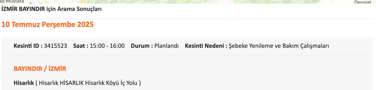 Gediz Elektrik'ten İzmirlilere uyarı: 11-12 Temmuz'da İzmir'in hangi ilçelerinde elektrik olmayacak? - 7. Resim
