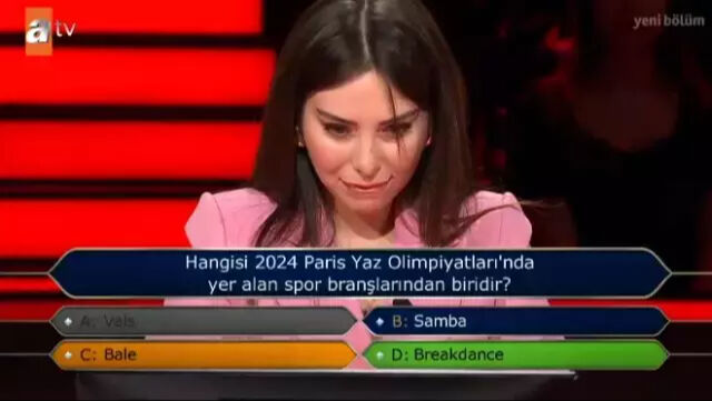 Hangisi 2024 Paris Yaz Olimpiyatları'nda yer alan spor branşlarından biridir? Kim Milyoner Olmak İster'de soruldu, cevabı merak edildi - 1. Resim