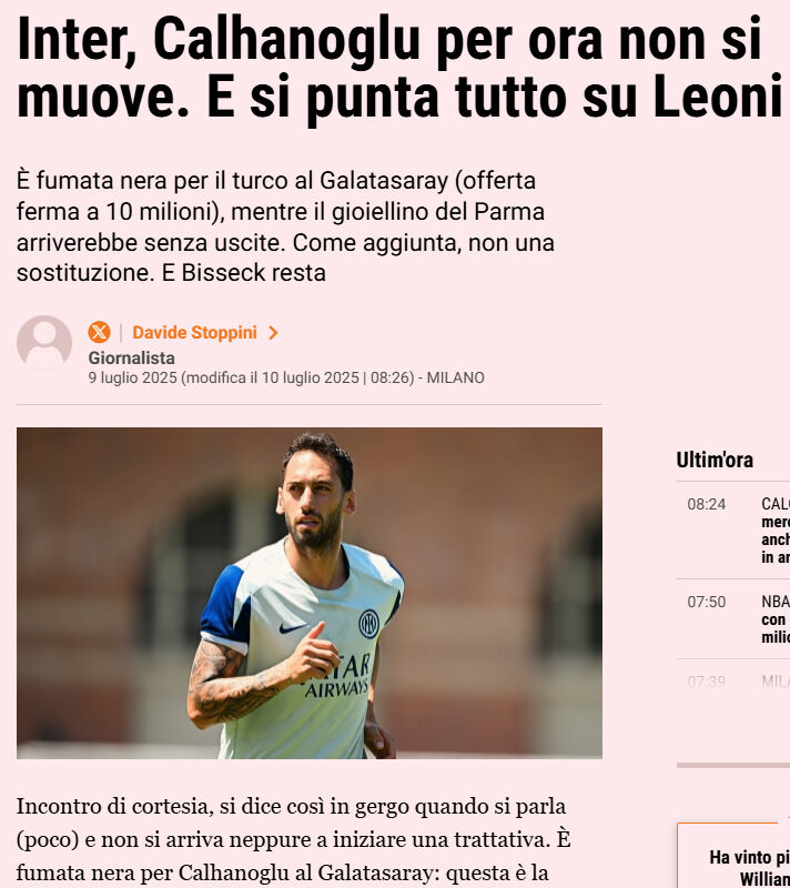 Transfer yattı, Inter'in Hakan Çalhanoğlu planı ortaya çıktı! İtalyanlar resmen duyurdu - 1. Resim