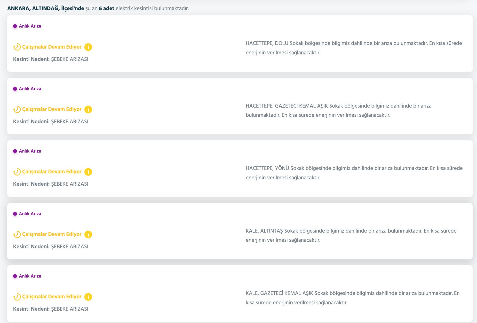 Etimesgut, Çankaya, Akyurt, Haymana elektrik kesintisi sorgulama listesi: 11 Temmuz Ankara'da elektrikler ne zaman gelecek? - 4. Resim