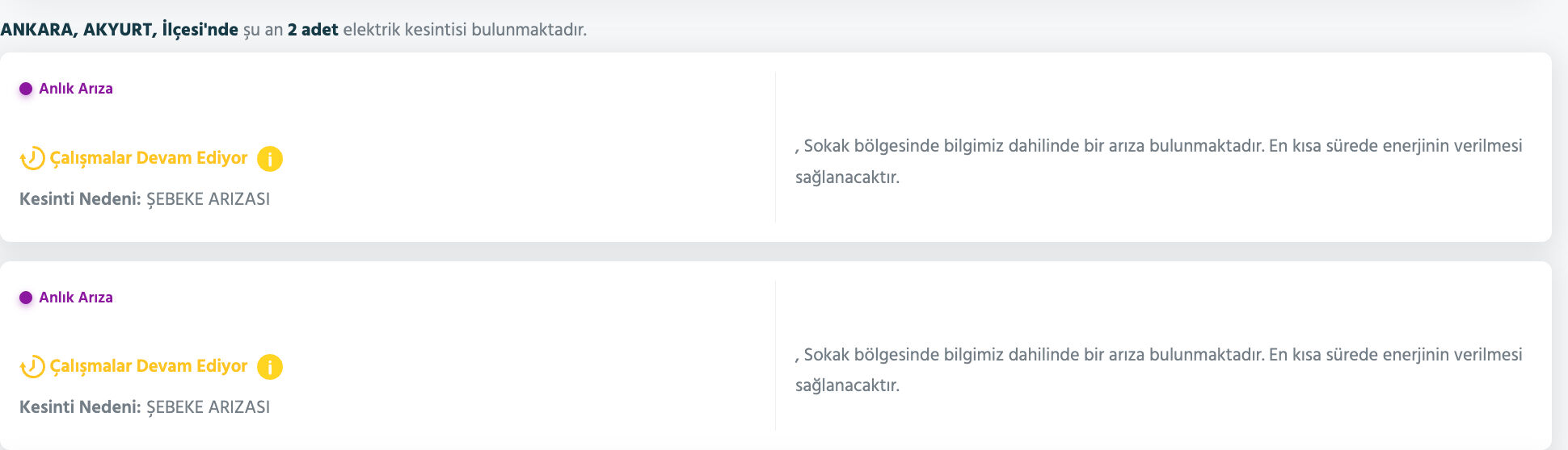 Etimesgut, Çankaya, Akyurt, Haymana elektrik kesintisi sorgulama listesi: 11 Temmuz Ankara'da elektrikler ne zaman gelecek? - 3. Resim