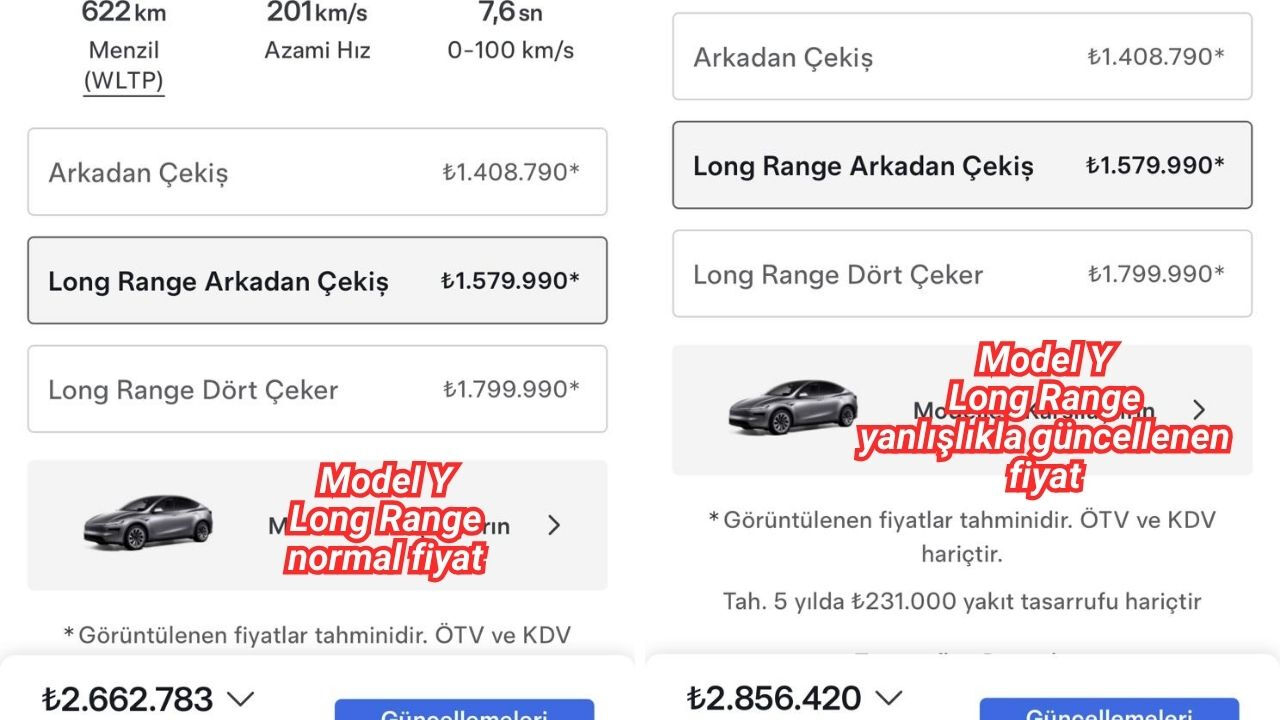 Tesla Türkiye'den ÖTV zammı provası! Sabah fiyatlar yükseldi, öğlen geri çekildi - 3. Resim