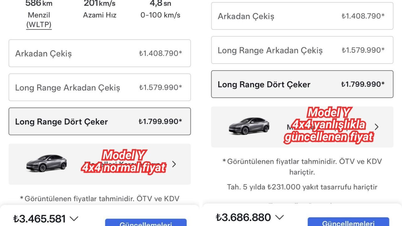 Tesla Türkiye'den ÖTV zammı provası! Sabah fiyatlar yükseldi, öğlen geri çekildi - 4. Resim