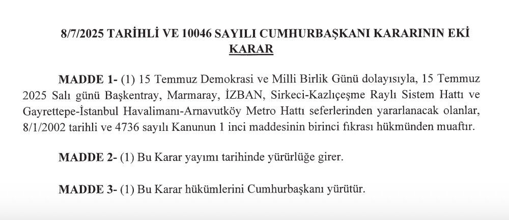 15 Temmuz'da ulaşım ücretsiz mi? 15 Temmuz Salı İstanbul, Ankara ve İzmir'de toplu taşımanın ücret durumu araştırılıyor - 2. Resim