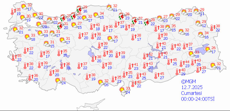 Hafta sonu hava karışıyor! 44 derecelik sıcak ve yağış bir arada... İl il uyarı geldi - 1. Resim