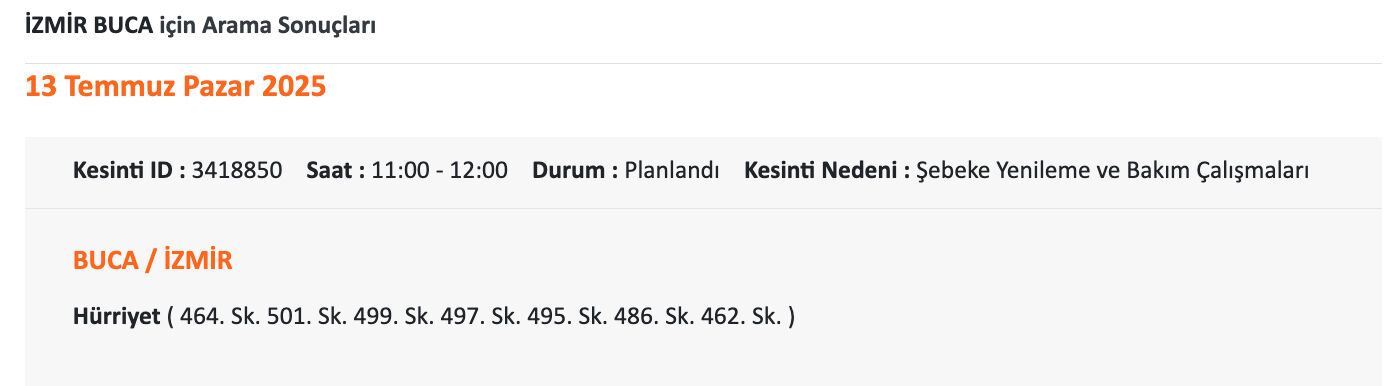 14 Temmuz İzmir elektrik kesinti listesi! GDZ Elektrik elektrik uyardı, İzmir'de elektrikler ne zaman gelecek, saat kaçta? - 7. Resim