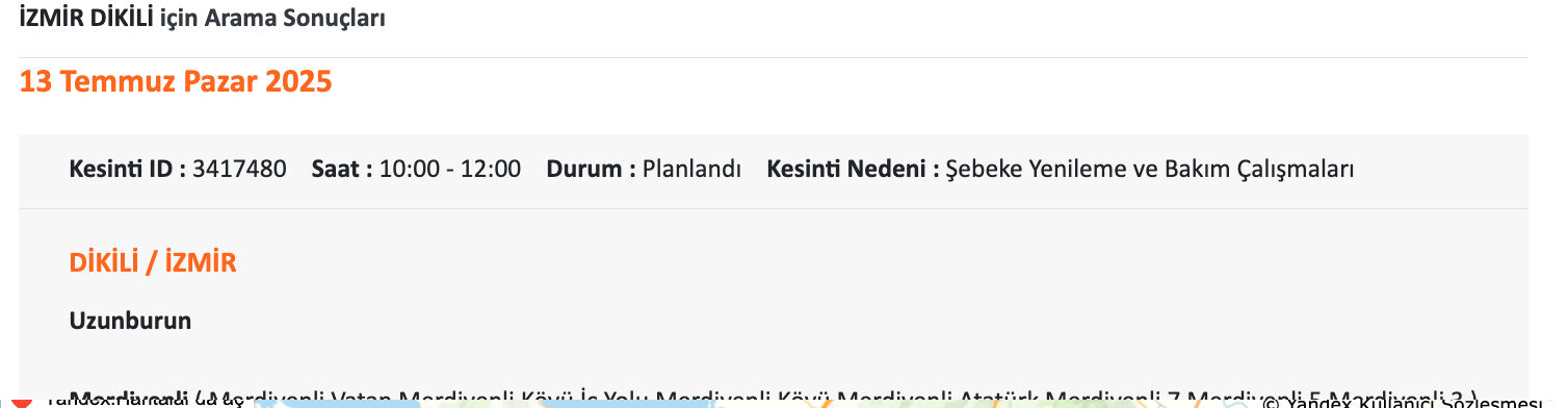 14 Temmuz İzmir elektrik kesinti listesi! GDZ Elektrik elektrik uyardı, İzmir'de elektrikler ne zaman gelecek, saat kaçta? - 9. Resim