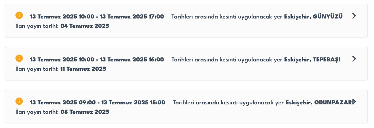 Eskişehir elektrik kesintisi 13 Temmuz: OEDAŞ elektrikler ne zaman gelecek? - 2. Resim