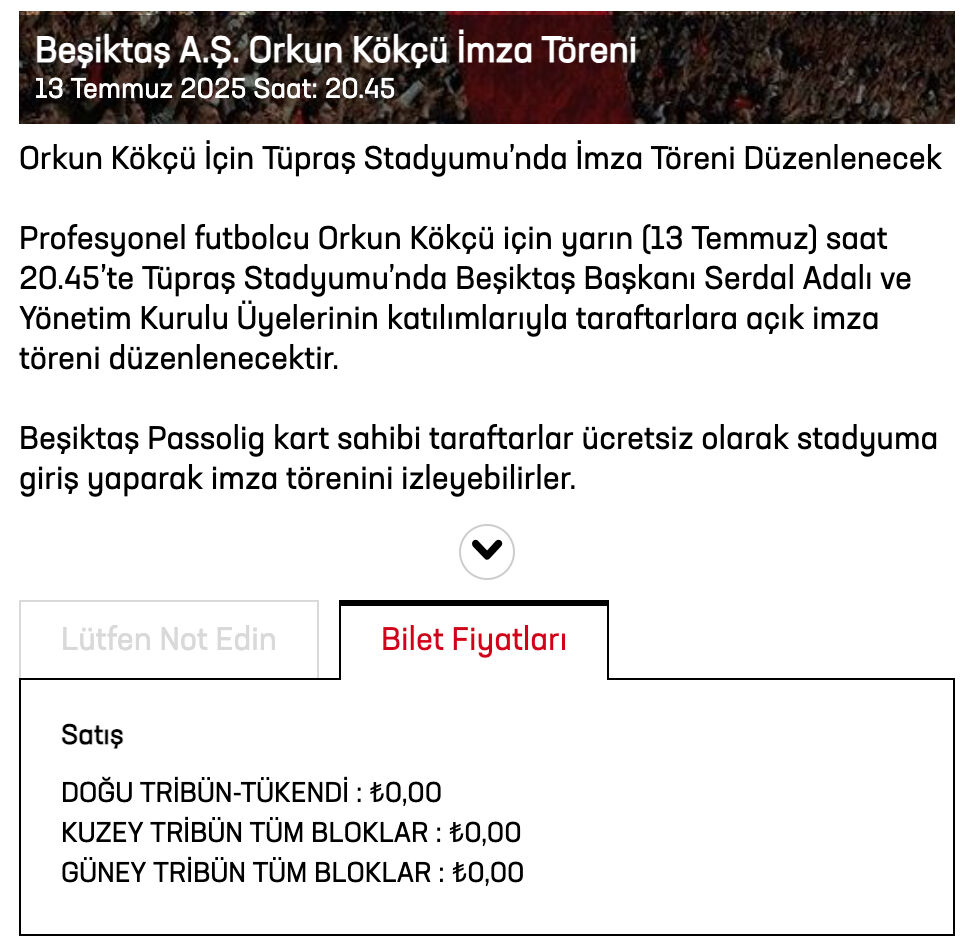Orkun Kökçü imza töreni ne zaman, nerede yapılacak? Bilet fiyatları ve Passolig gerekli mi belli oldu - 4. Resim