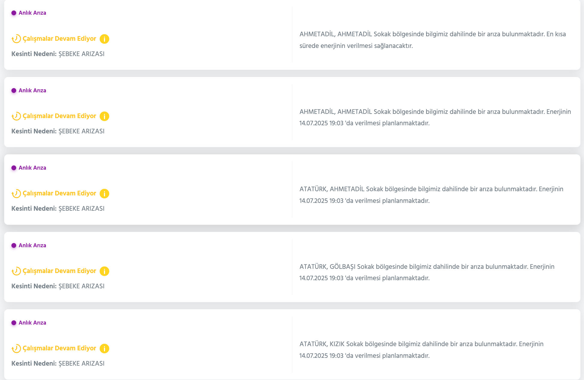 Ankara elektrik kesintisi sorgulama listesi! 14-15 Temmuz'da elektrikler ne zaman gelecek? - 3. Resim