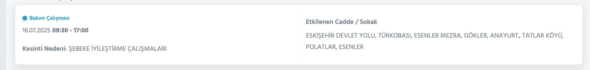 Ankara elektrik kesintisi sorgulama listesi! 14-15 Temmuz'da elektrikler ne zaman gelecek? - 11. Resim