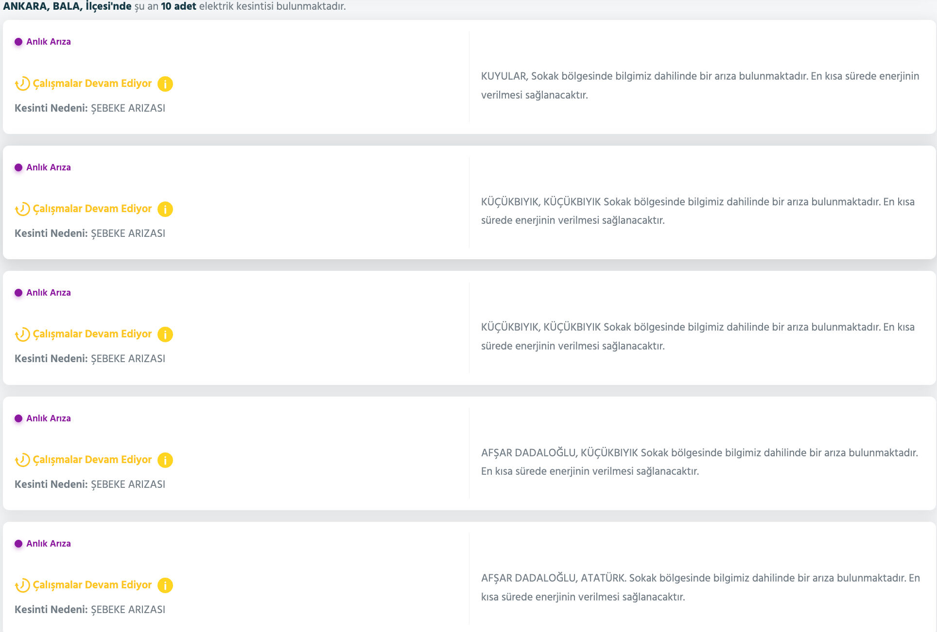 Ankara elektrik kesintisi sorgulama listesi! 14-15 Temmuz'da elektrikler ne zaman gelecek? - 12. Resim