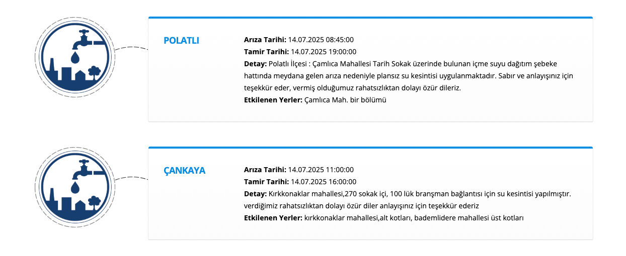 Ankara su kesintisi 14 Temmuz ASKİ: Ankara'da sular ne zaman gelecek, saat kaçta? - 2. Resim