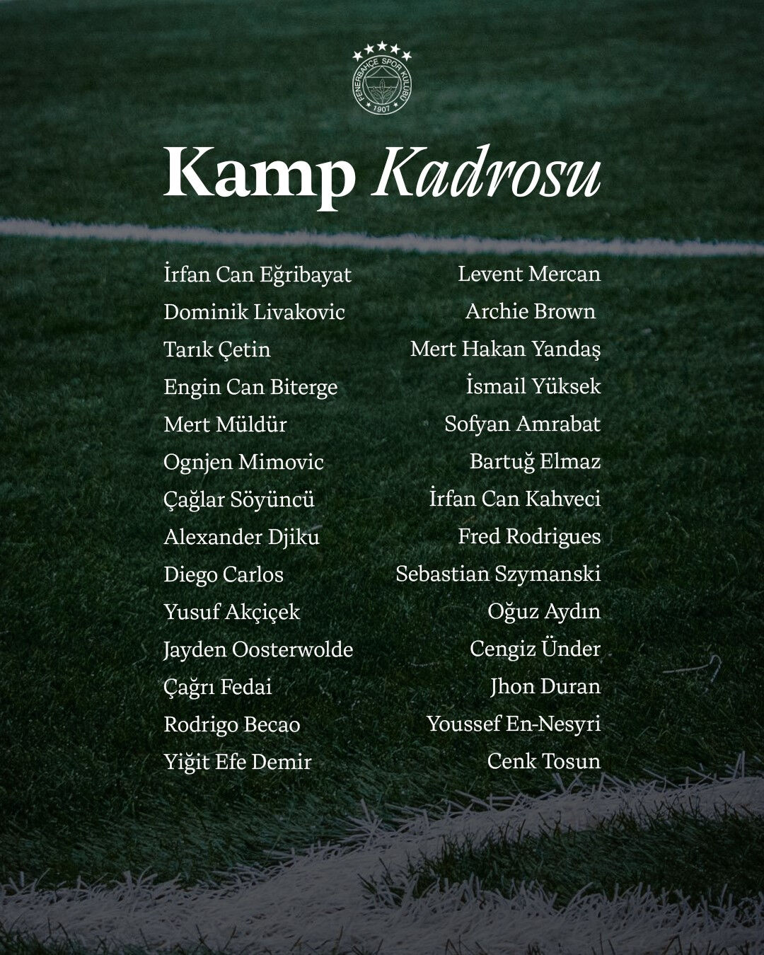 Fenerbahçe'nin Portekiz kampı kadrosu belli oldu! 4 yıldız futbolcu listede yok - 1. Resim