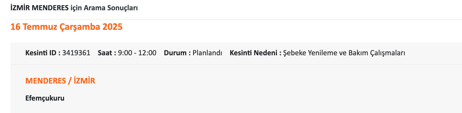 16 Temmuz Gediz Elektrik kesintisi sorgulama! İzmir'de elektrikler ne zaman gelecek? - 14. Resim