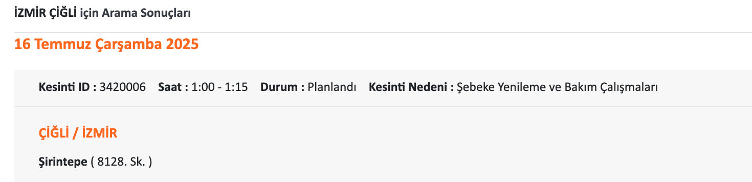 16 Temmuz Gediz Elektrik kesintisi sorgulama! İzmir'de elektrikler ne zaman gelecek? - 10. Resim