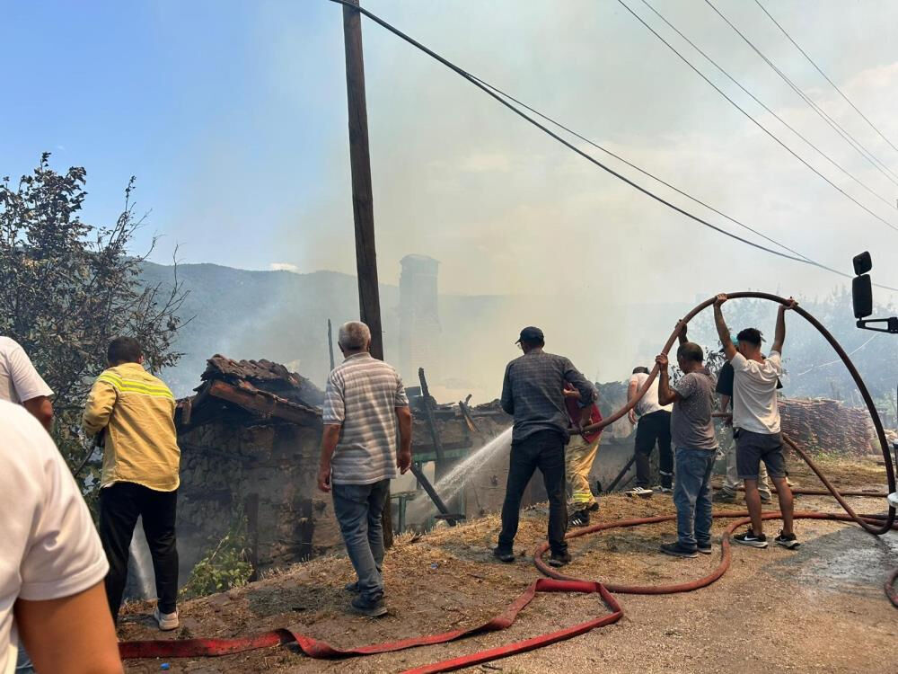 Anız yangını felaketi getirdi! Asırlık düğmeli evler küle döndü - 4. Resim
