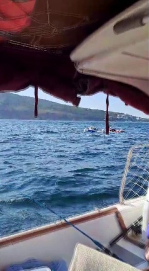 Heybeliada açıklarında can pazarı! Motoryatın çarptığı tekne battı, 7 kişi denize düştü - 2. Resim