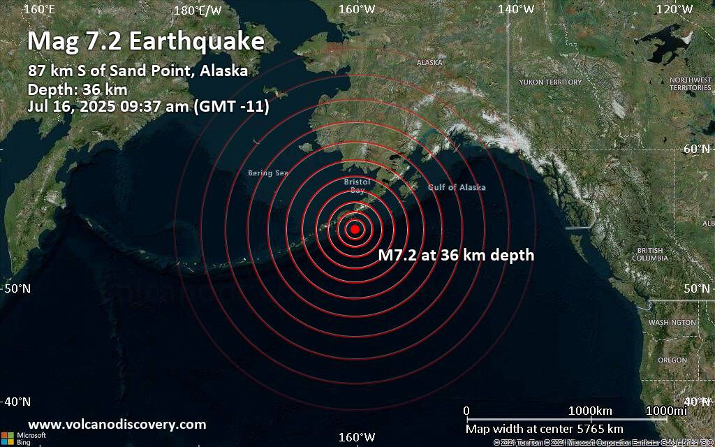 ABD'de 7,2 büyüklüğünde deprem! Tsunami uyarısı yapıldı - 1. Resim