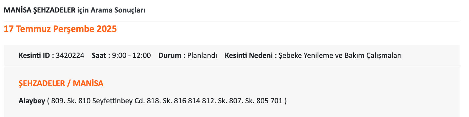 GDZ Elektrik duyurdu! Manisa'nın Akhisar, Alaşehir ve Şehzadeler ilçesinde elektrikler ne zaman gelecek? - 5. Resim