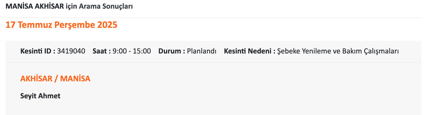GDZ Elektrik duyurdu! Manisa'nın Akhisar, Alaşehir ve Şehzadeler ilçesinde elektrikler ne zaman gelecek? - 2. Resim