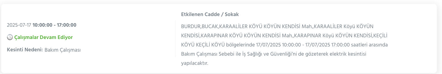17 Temmuz Burdur'da elektrikler ne zaman gelecek? Burdur'un 4 ilçesinde elektrik kesintisi yaşanacak - 4. Resim