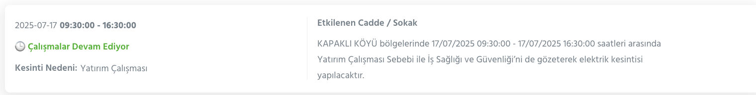17 Temmuz Burdur'da elektrikler ne zaman gelecek? Burdur'un 4 ilçesinde elektrik kesintisi yaşanacak - 6. Resim