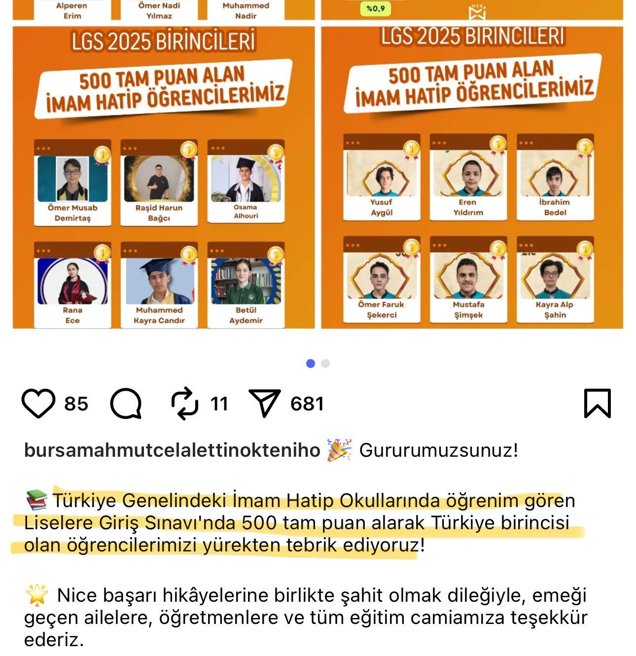 LGS’de şaibe yalanı çöktü! Hangi ilden kaç şampiyon çıktı? - 1. Resim