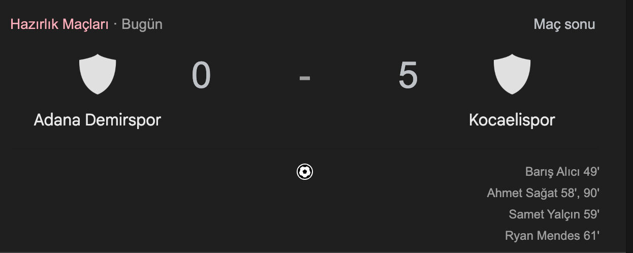 MAÇ SONUCU! Adana Demirspor-Kocaelispor hazırlık maçı kaç kaç bitti, hangi takım kazandı? - 2. Resim