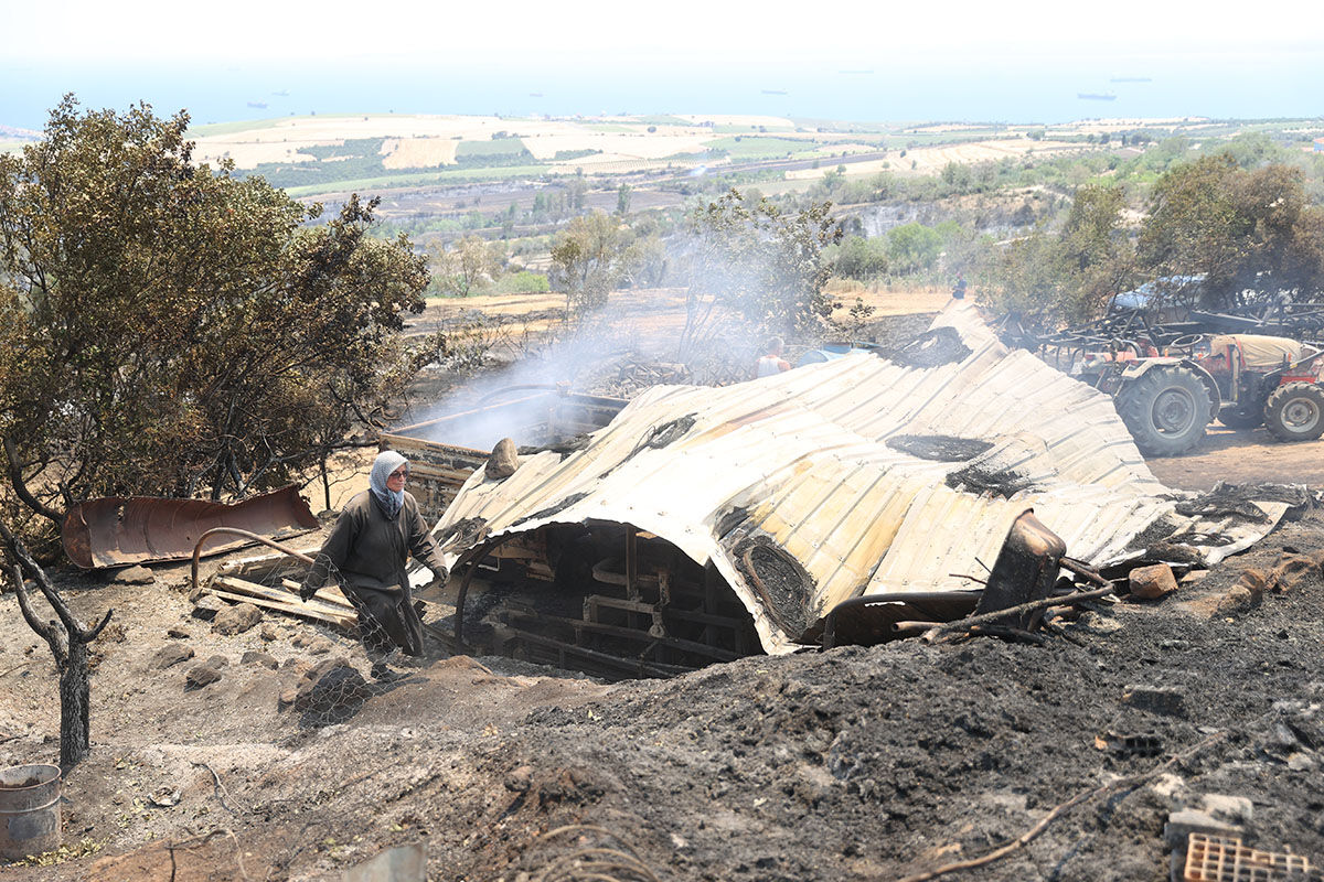 Şarköy küle döndü, görüntüler yürek sızlattı! Zararın boyutu dronla görüntülendi - 3. Resim