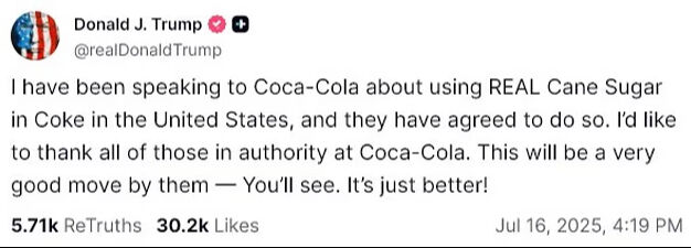 Coca-Cola tarif değiştiriyor: Trump duyurdu