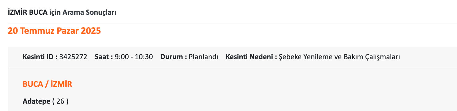 20 Temmuz İzmir elektrik kesintisi sorgulama! GDZ Elektrik uyardı, İzmir'de elektrikler ne zaman gelecek? - 5. Resim