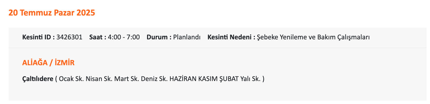 20 Temmuz İzmir elektrik kesintisi sorgulama! GDZ Elektrik uyardı, İzmir'de elektrikler ne zaman gelecek? - 2. Resim