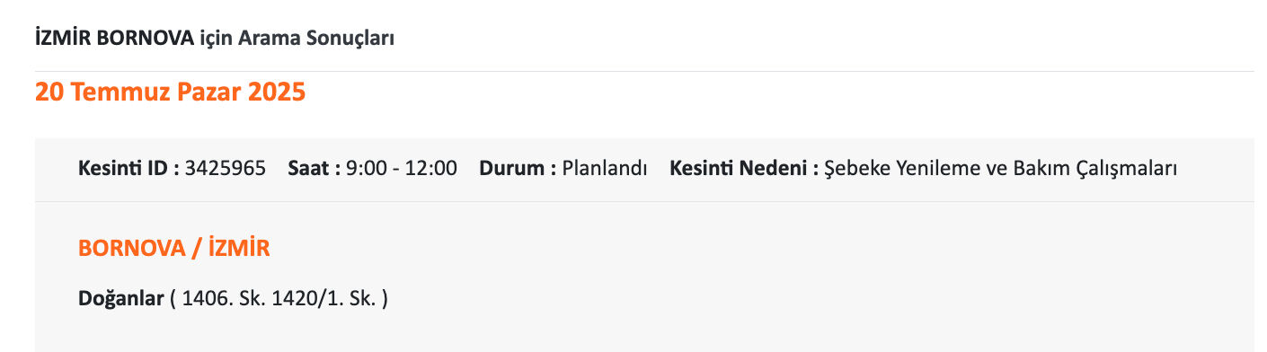 20 Temmuz İzmir elektrik kesintisi sorgulama! GDZ Elektrik uyardı, İzmir'de elektrikler ne zaman gelecek? - 4. Resim